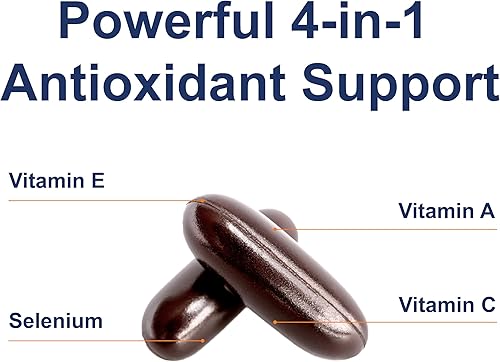 Miniatura 4 de Carlson - ACES + Zn, vitaminas A, C, E + selenio y zinc, salud celular y apoyo inmunológico, antioxidante, 180 cápsulas blandas