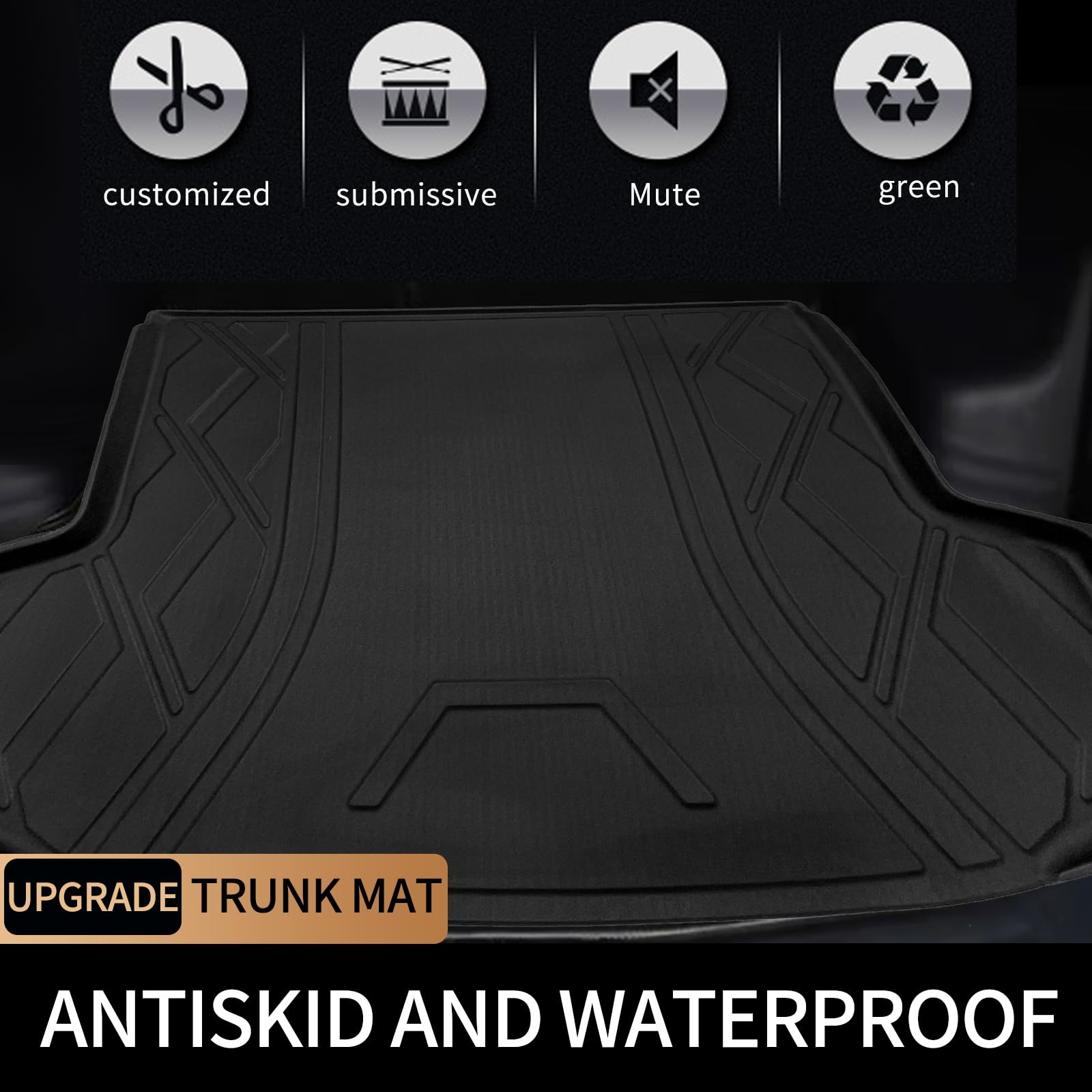 Actkill Custom Fit for Cargo Mat Kia Sportage 2023 & Sportage Hybrid 2023 - Black TPO All Weather Heavy Duty Waterproof Rear Cargo Liner Rear Trunk Liner Protector