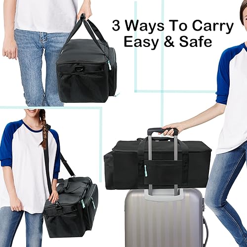 Miniatura 6 de Dj Cable Bag - 24 bolsas grandes para archivos de cables de DJ, estuche organizador de cables de DJ, bolsa de viaje para equipo de DJ para