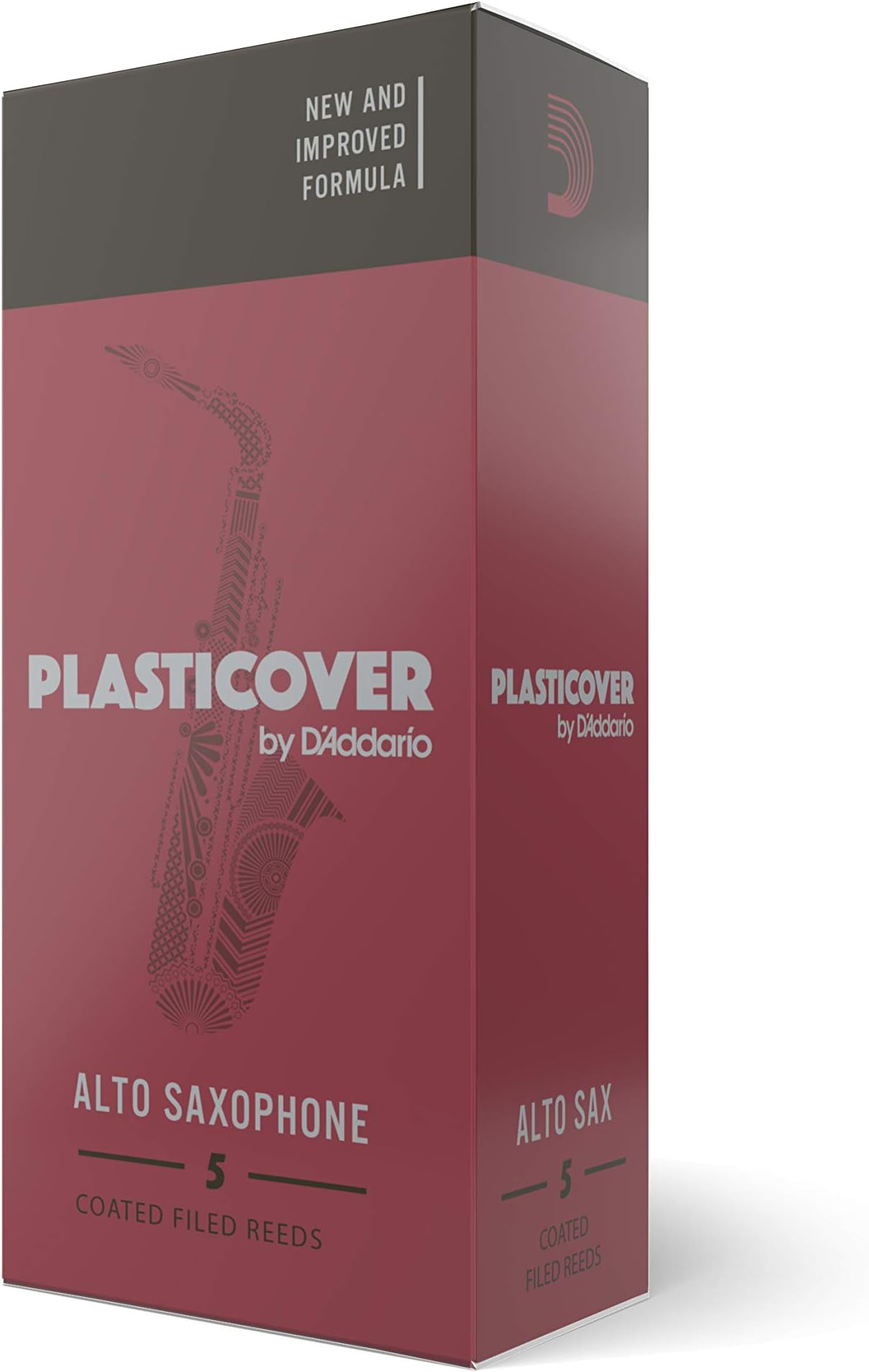 Woodwinds Rico Plasticover Alto Sax Reeds, Strength 2.0, 5-pack