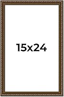 Vista 140 de Marco de fotos completo de madera dorada envejecida de 16 x 20 pulgadas con plexiglás acrílico UV, parte trasera de tablero de espuma y accesorios