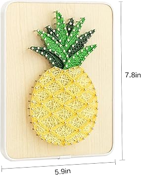 BAZIMA ALICE DIY String Art Kit for Beginner, DIY Pineapple Craft Kit,Unique Gift,Craft Kit for Holidays