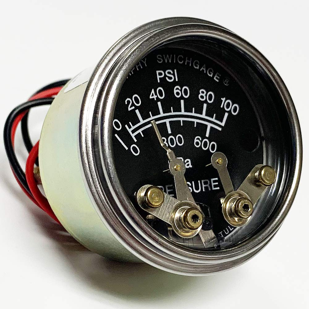 Engine Protection Gauge Murphy 20P-F-100 Pressure Swichgage - 0-100 PSI ...