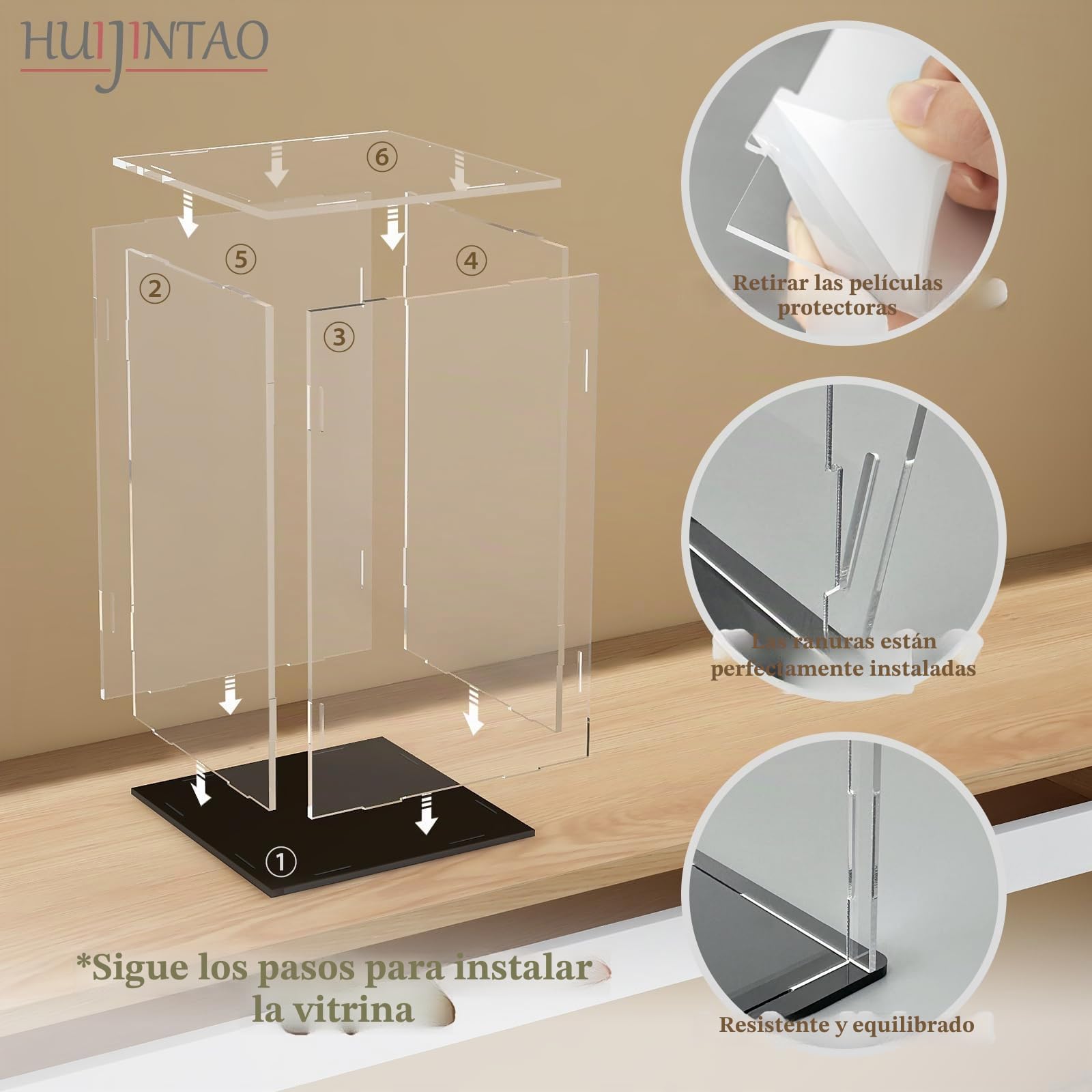 Vitrinas para Colecciones, Vitrinas expositoras, Vitrina Metacrilato, Caja metacrilato Transparente Expositor, Vitrina Expositora para Colecciones, Miniaturas, Figuritas (25x25x30 cm)