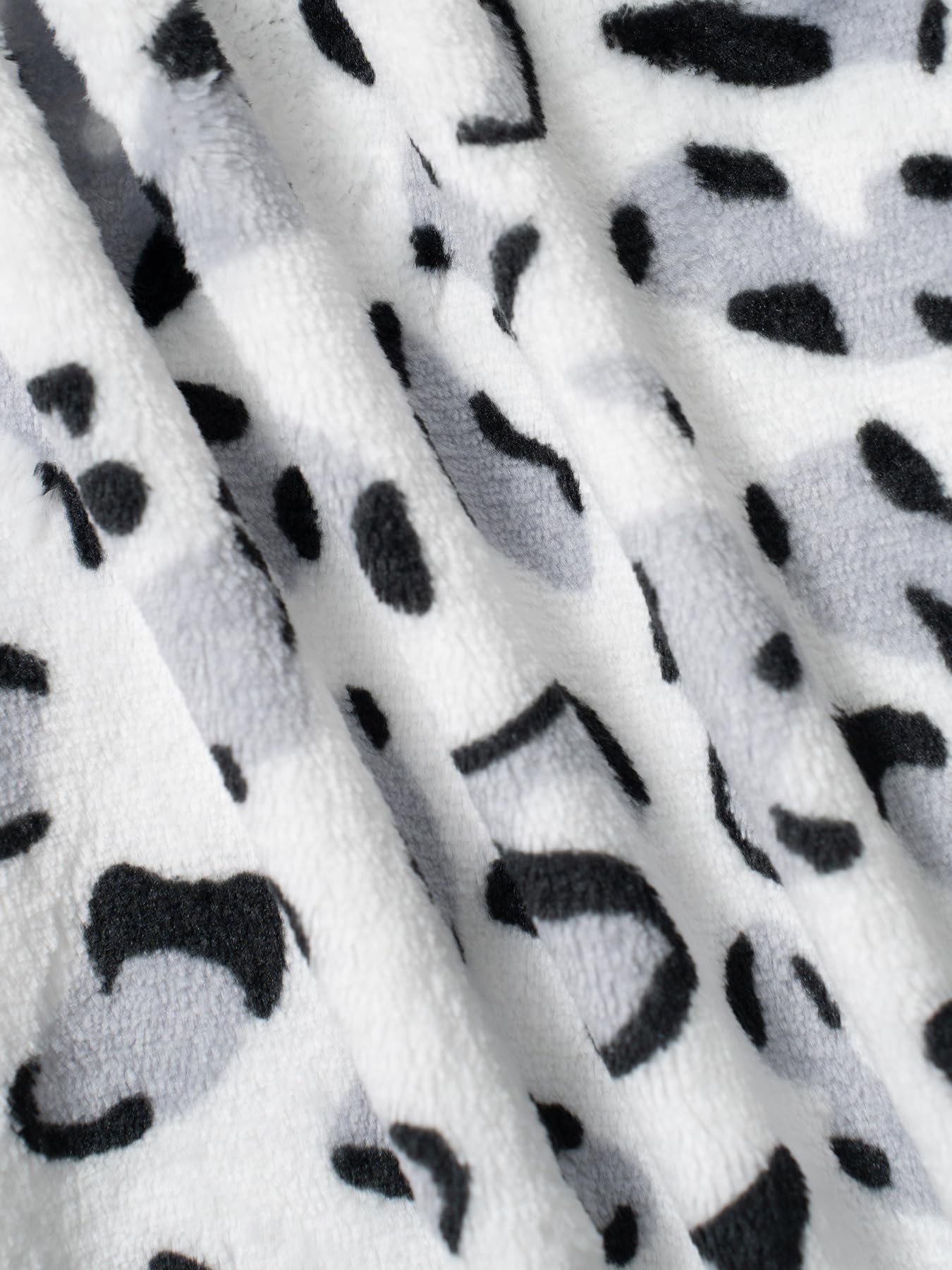 WINKEEY Mujer Pantalones de Pijama Largo Peludo Leopardo Pantalon Pijama Mujers Suaves Cómodas Partes de Abajo de Pijamas Otoño Invierno