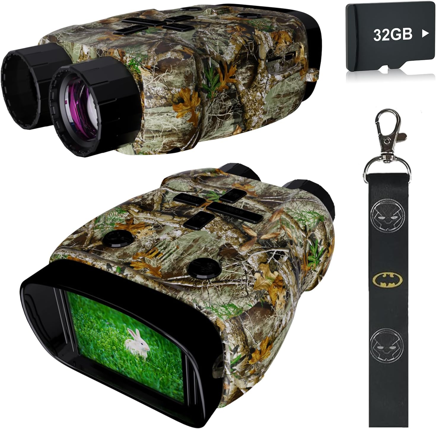 Kids Camera & Night Vision Goggles for Kids Boys and Girls, Christmas Birthday Gifts, Night Vision Binoculars with 32GB Memory Card(Camouflage)