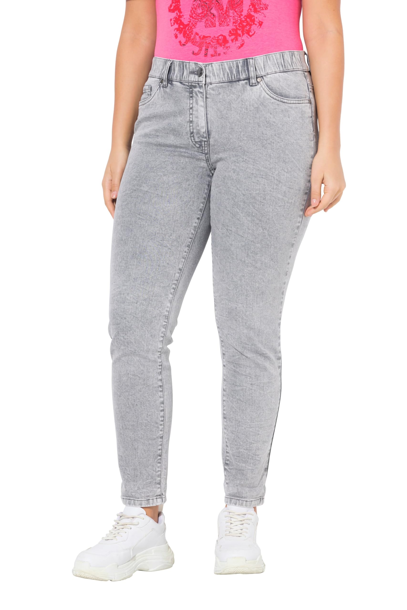 Ulla Popken Damen große Größen Übergrößen Plus Size Jeans Sarah, schmales Bein, Komfortbund 836401