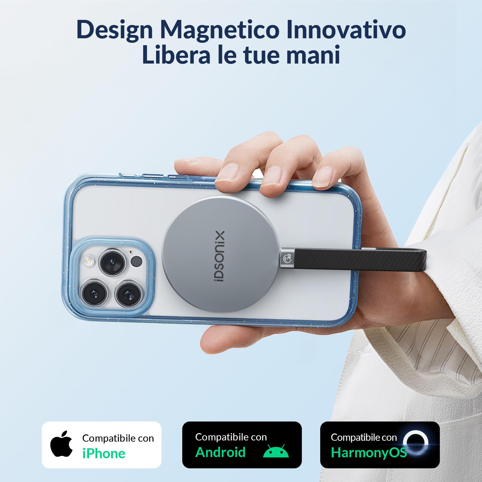 iDsonix SSD portatile magnetico da 2 TB per iPhone, unità a stato solido esterna fino a 4000 MB/s, supporta ProRes HDR Record e Store, compatibile con tablet, laptop, fotocamera, iPhone 15 e superiori