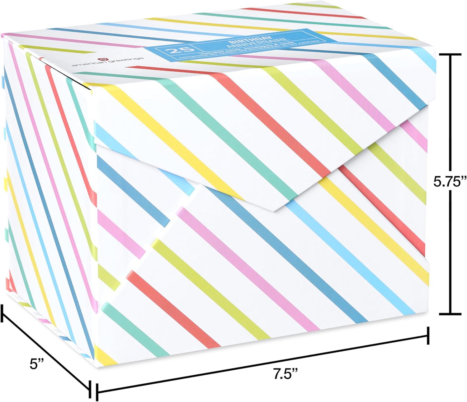 American Greetings 25-Count Birthday Card Assortment with Envelopes, Seals, and Storage Box (Celebrate) - Image 9