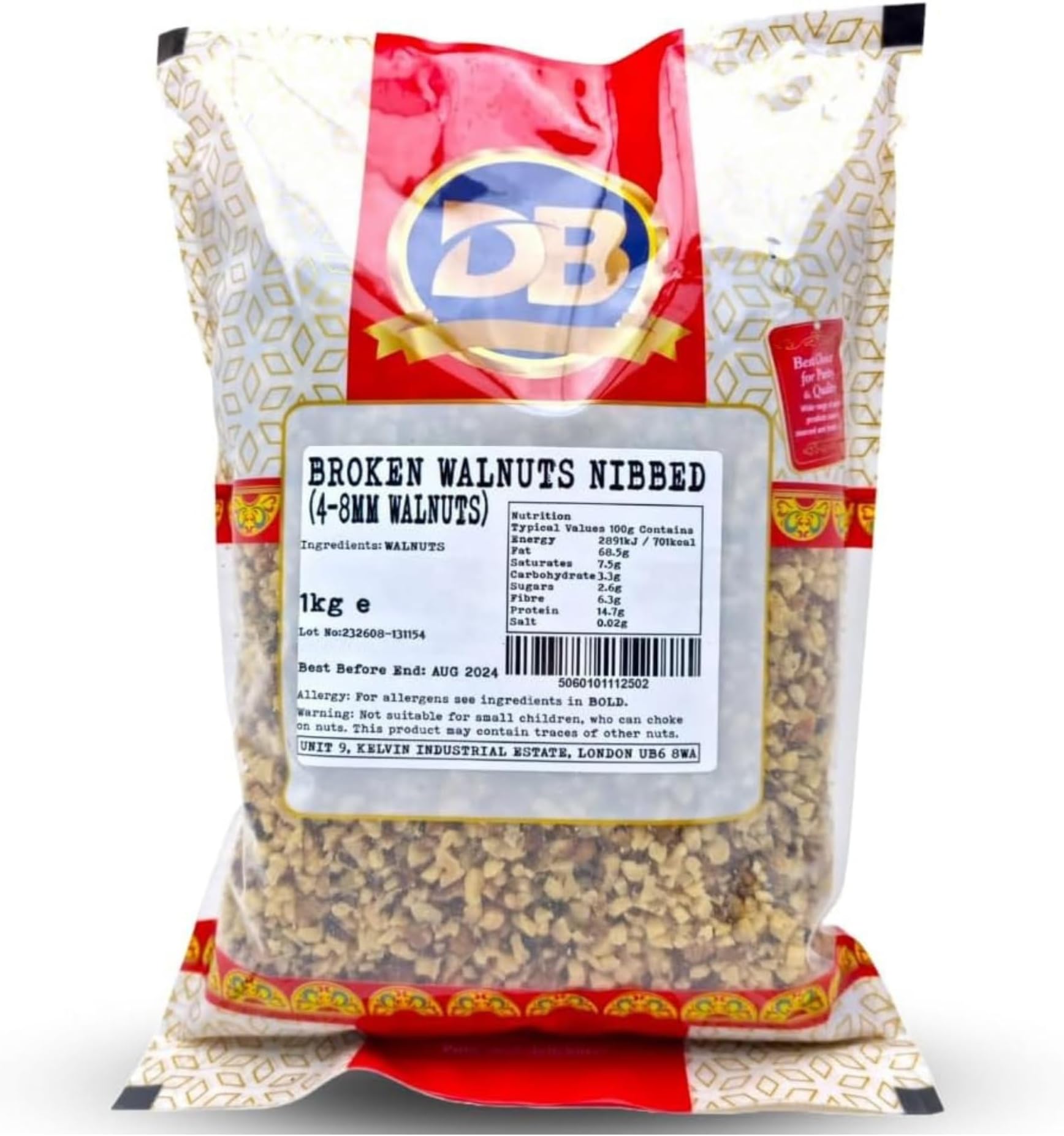 Walnut Nibs Small Pieces 1kg – Premium Shelled Walnuts for Breakfast, Baking & Snacking – Healthy Omega‑3 Rich Nuts