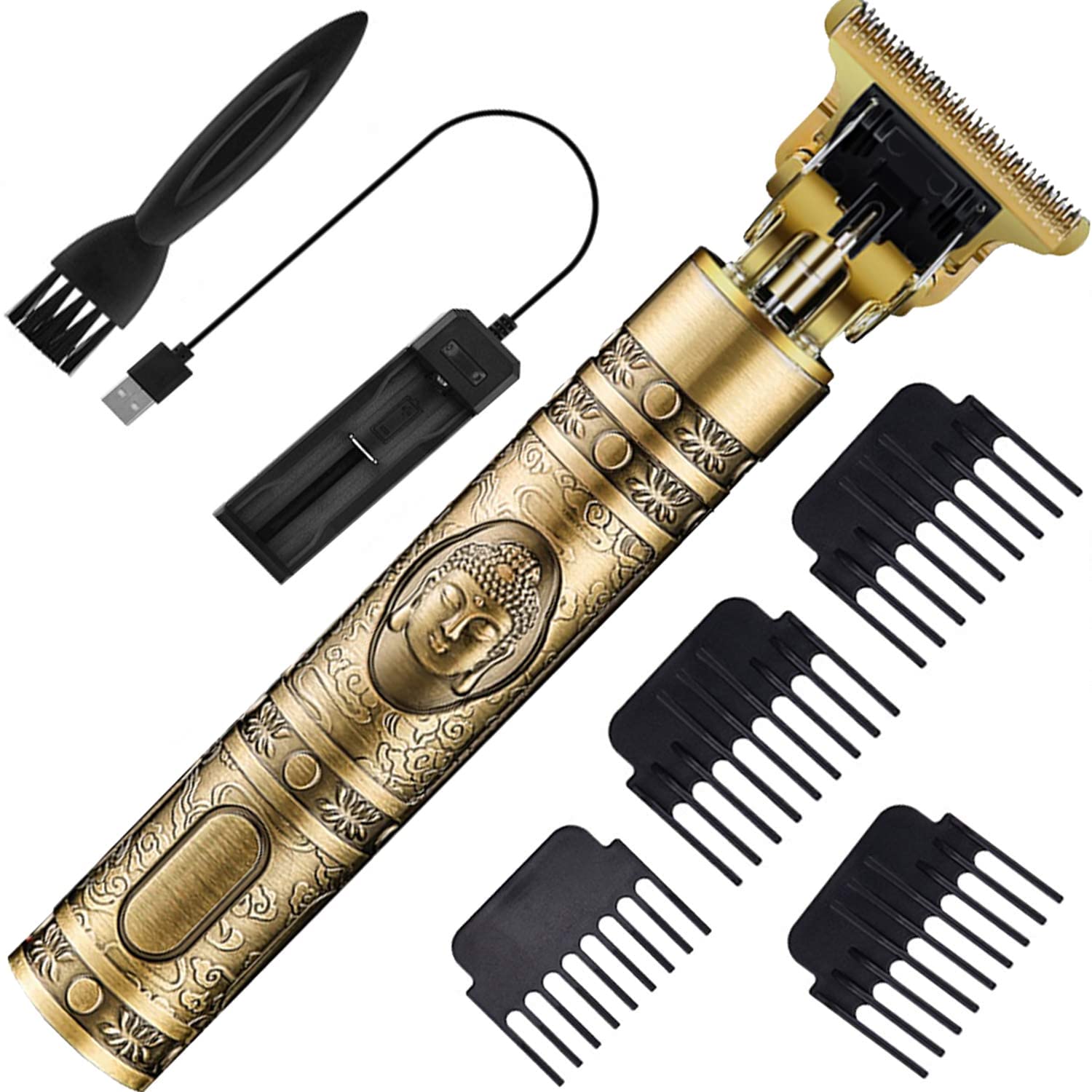 Professional Hair Clippers for Men | 0mm Zero Gap T-Blade Trimmer | Bald Head & Beard Shaver with Precision Detail Cutting Tool for Barbershop & Home Use-image-38