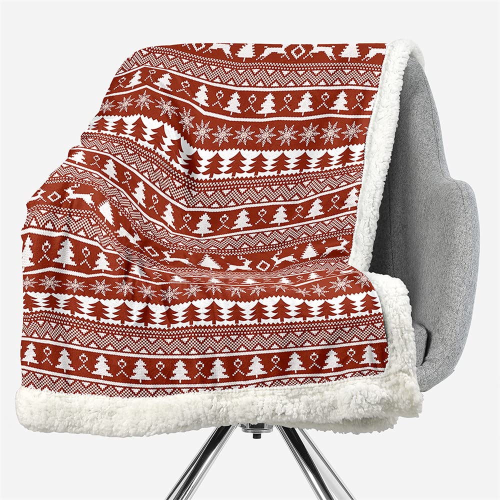 Highdi Natale Coperta di Morbida Pile, Calda e Accogliente Plaid Invernale Autunnale Divano Coperta Microfibra Pelosa, per Bambini e Adulti (addobbi Natalizi,130x150cm