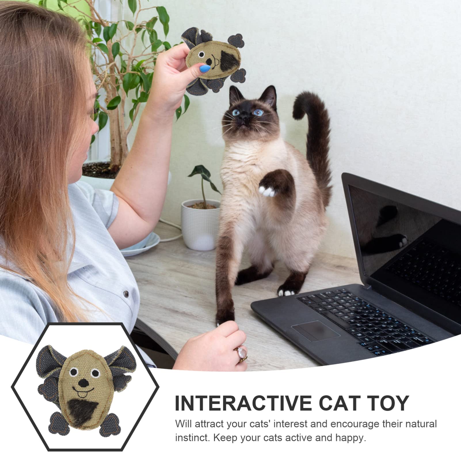 Amosfun 15stücke Teiliges Interaktives Katzenspielzeug Aus Canvas Langschwänzige Mäuse Zur Zahnpflege Und Beschäftigung Für Kätzchen Fördert Spielspaß Und Langeweile