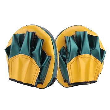 Punching Mitts, Thickened Nylon Thread Curved Punching Mitts for Childrens Boxing for Taekwondo for Sanda TrainingYellow