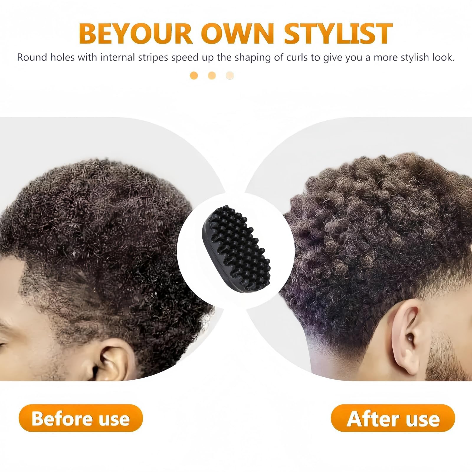 Curly Hair Brush,Rubber Hair Brush,Comb for Curly Hair,Twist Styler Brush,Afro Ha-ir Bru-sh,Washable Afro H-air,Curling Brush,Afro Racket for Barbers and Daily Use,A-fro Bru-sh,Afro Sponge - Image 4