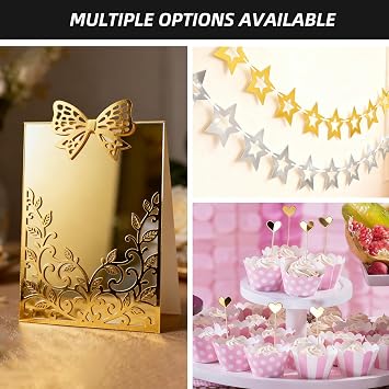 30 Sheets Metallic Gold Cardstock Paper,8.3x11.7 Inch 250gsm Mirror Foil Paper for Scrapbooking,Invitations,Greeting Cards,Crafts,Compatible with Die Cutters and Plotters(A4 Size)