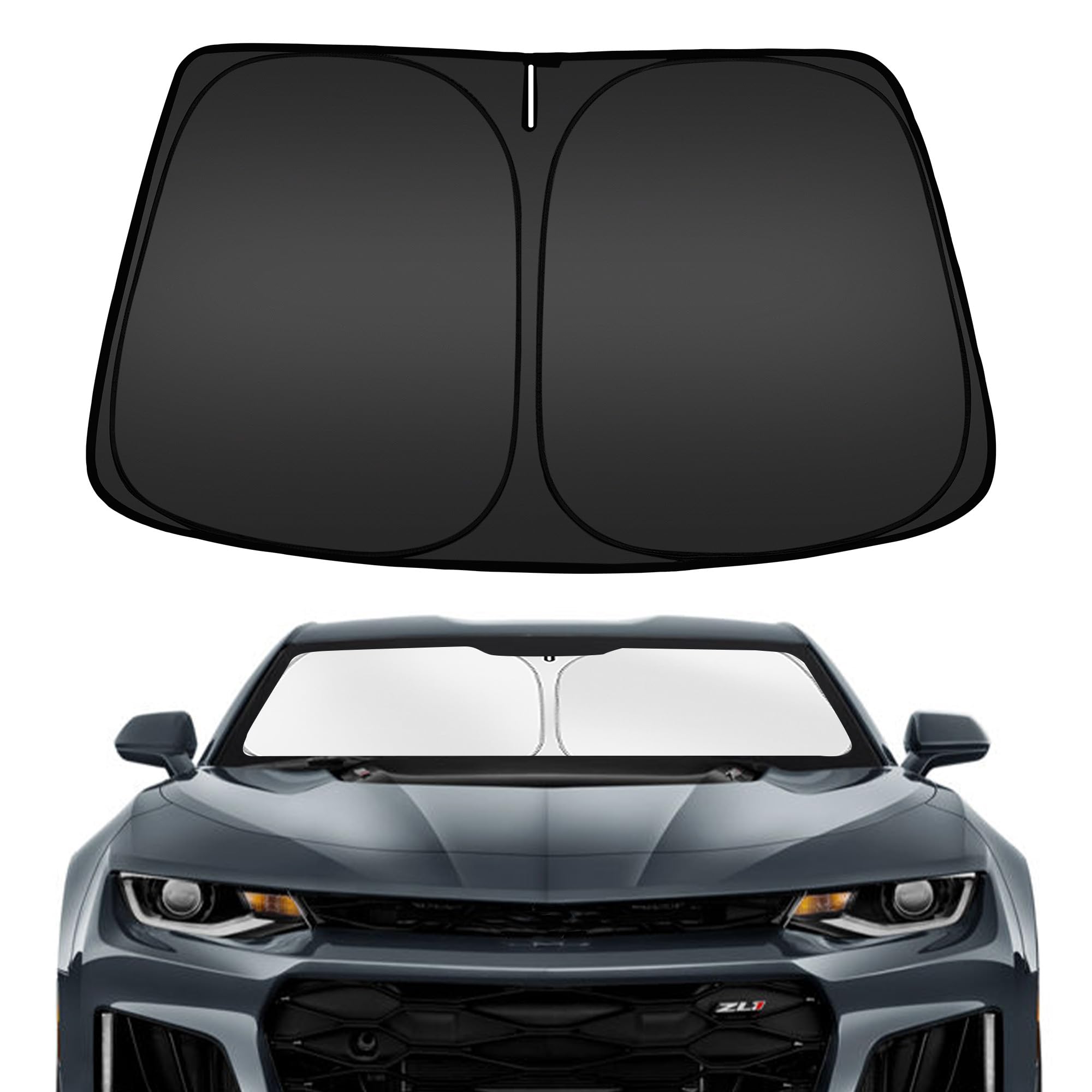 Photo 1 of ARISMOTOR Windshield Sun Shade for Ch-evrolet Chevy Camaro 2016-2024, Custom Fit Foldable Front Window Sunshade Sun Visor Protector, Block UV Rays Keep Your Car Cooler