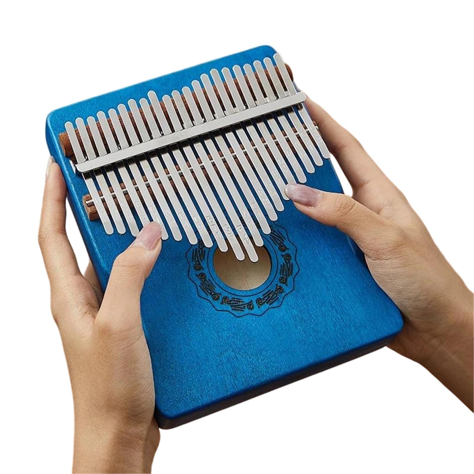 Kalimba portátil Kalimba Para Principiantes | Esta kalimba es fácil de llevar.(Red brown 17 key)