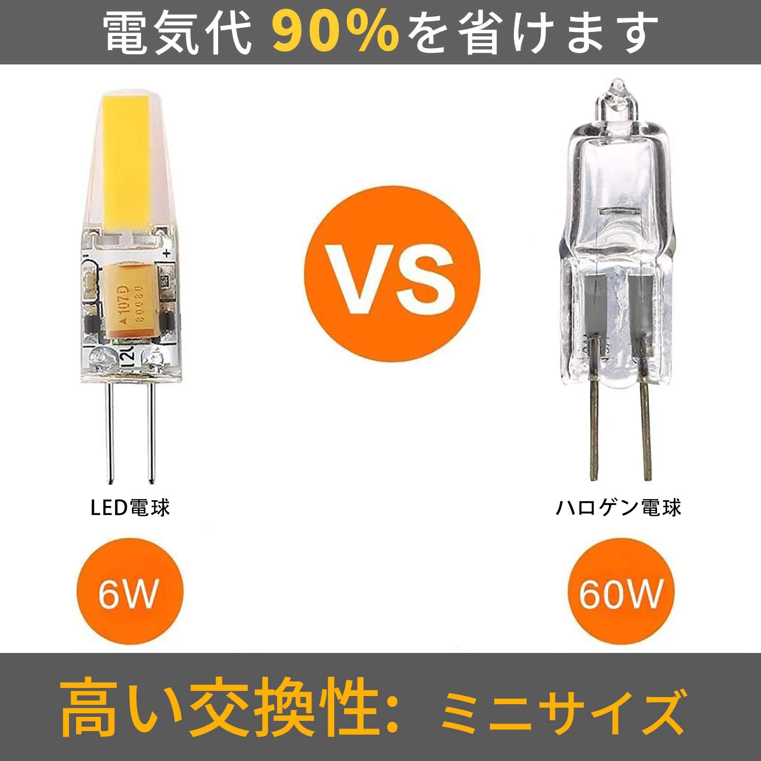 LEDハロゲン電球 6W 600ルーメン 40度 6個セット Amazon.co.jp: LED G4口金 led電球 6W 電球ハロゲン60W相当 600