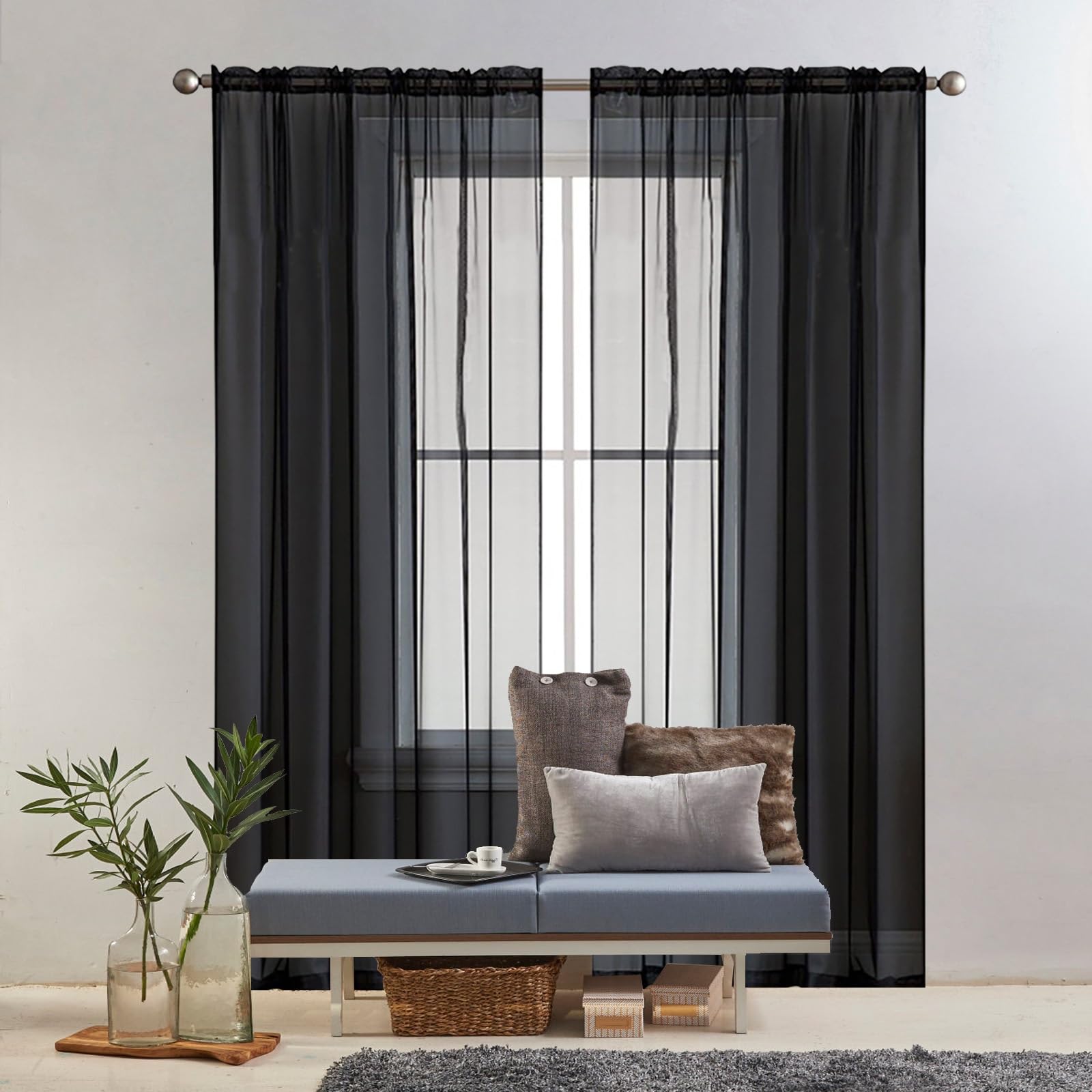 Rideaux occultants noirs à paillettes pour sublimer la lumière de votre chambre