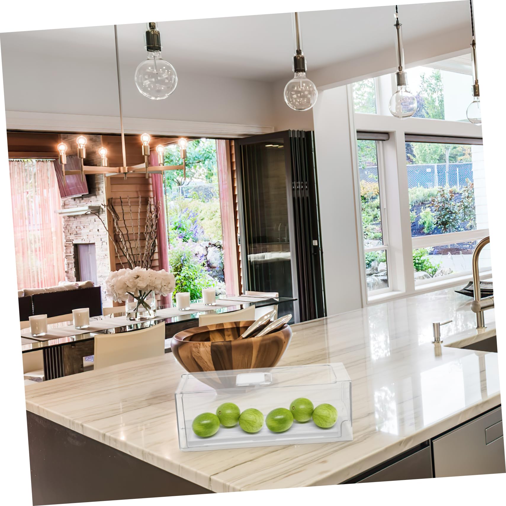 Alipis Crisper Boxes for Refrigerator Fruit Veggie Storage Out Organizers Pp Material Sealed Fridge Drawer Containers