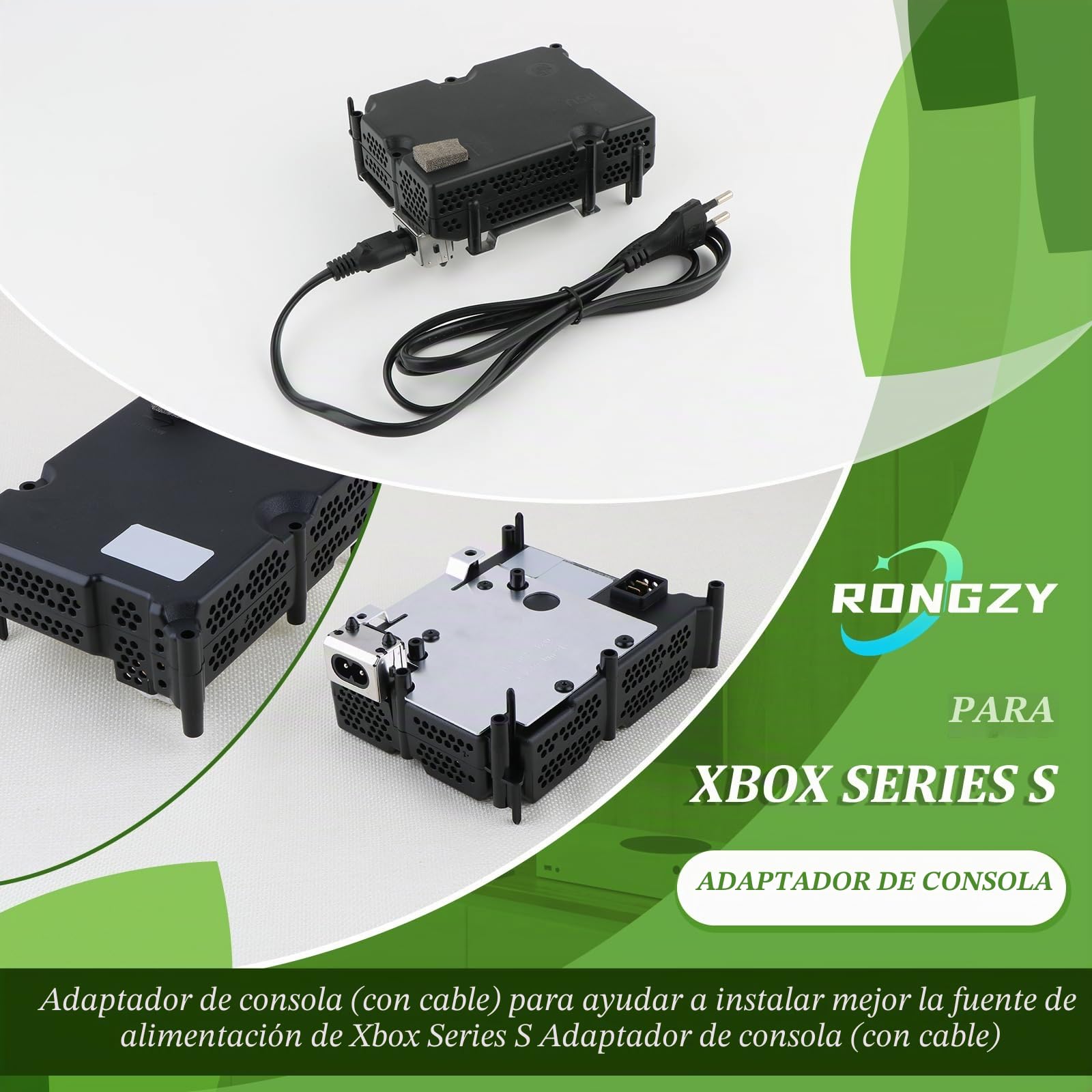 RongZy para Xbox Series S Fuente De Alimentación Reemplazo para Series S Interna Fuente de Alimentación con Adaptador de CA Consola Accesorios con Herramientas Reparación