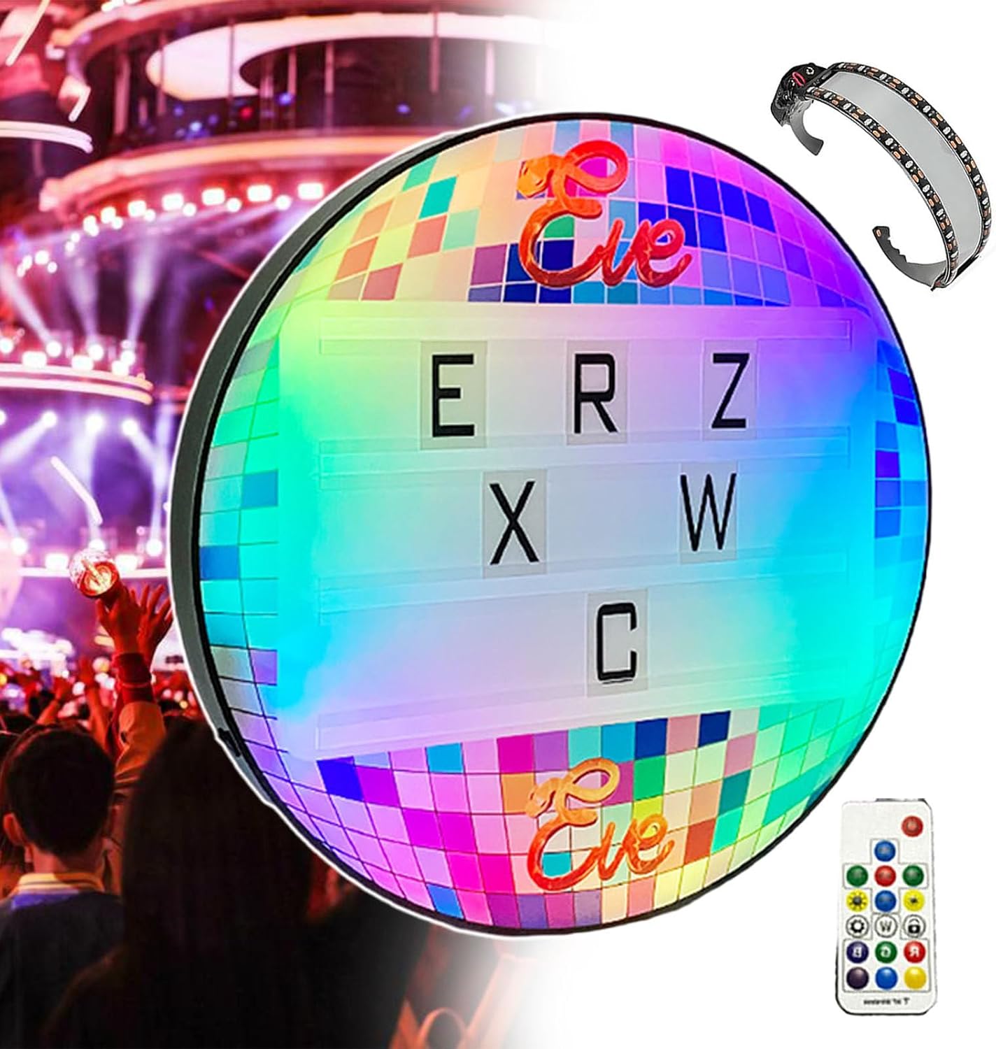 LED Lighted Display Message Presenter, Board Bottle Service Sign Hand Holding Luminous LED Presenter, Suitable for Club, Night Club, Party, Bar