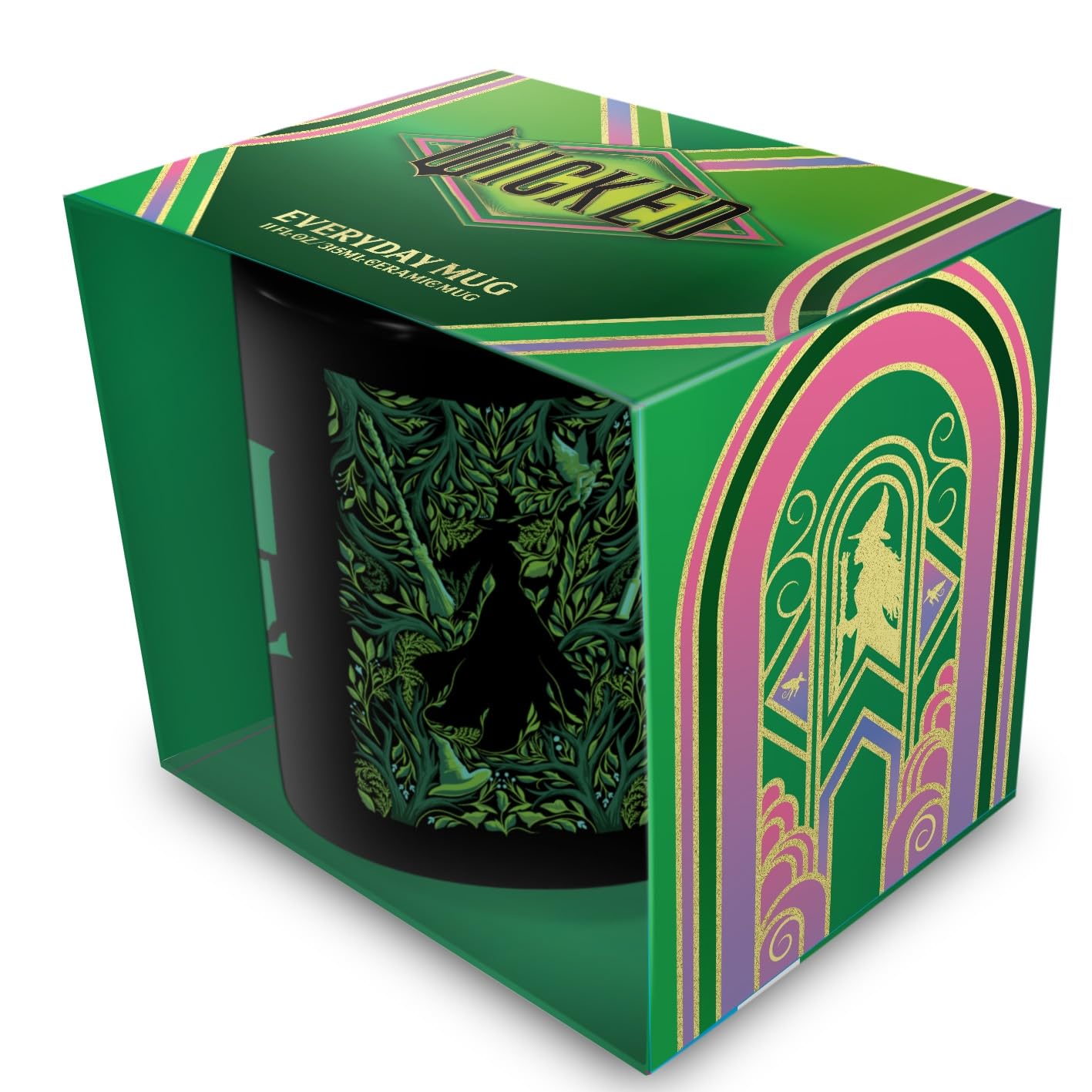 Pyramid International Wicked 2 (Leaves) Black Mug 11oz/315ml Black Ceramic Mug, Official Licensed Wicked Drinkware, One Size