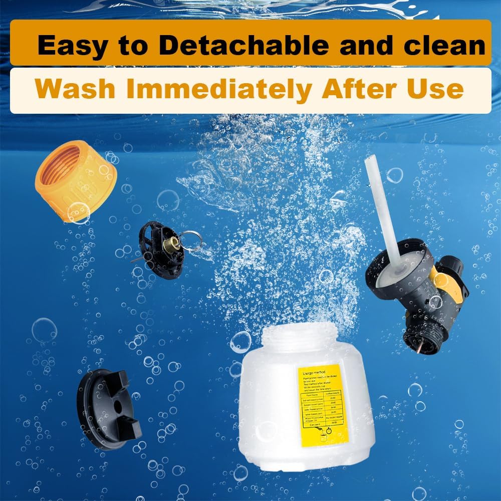 Cordless Paint Sprayer Compatible with Dewalt 20v 60v Flex Batteries (Tool Only) 200W HVLP Paint Gun, 3 Spray Patterns & 4 Size Nozzles for Cabinets,Walls,Furniture,House Painting
