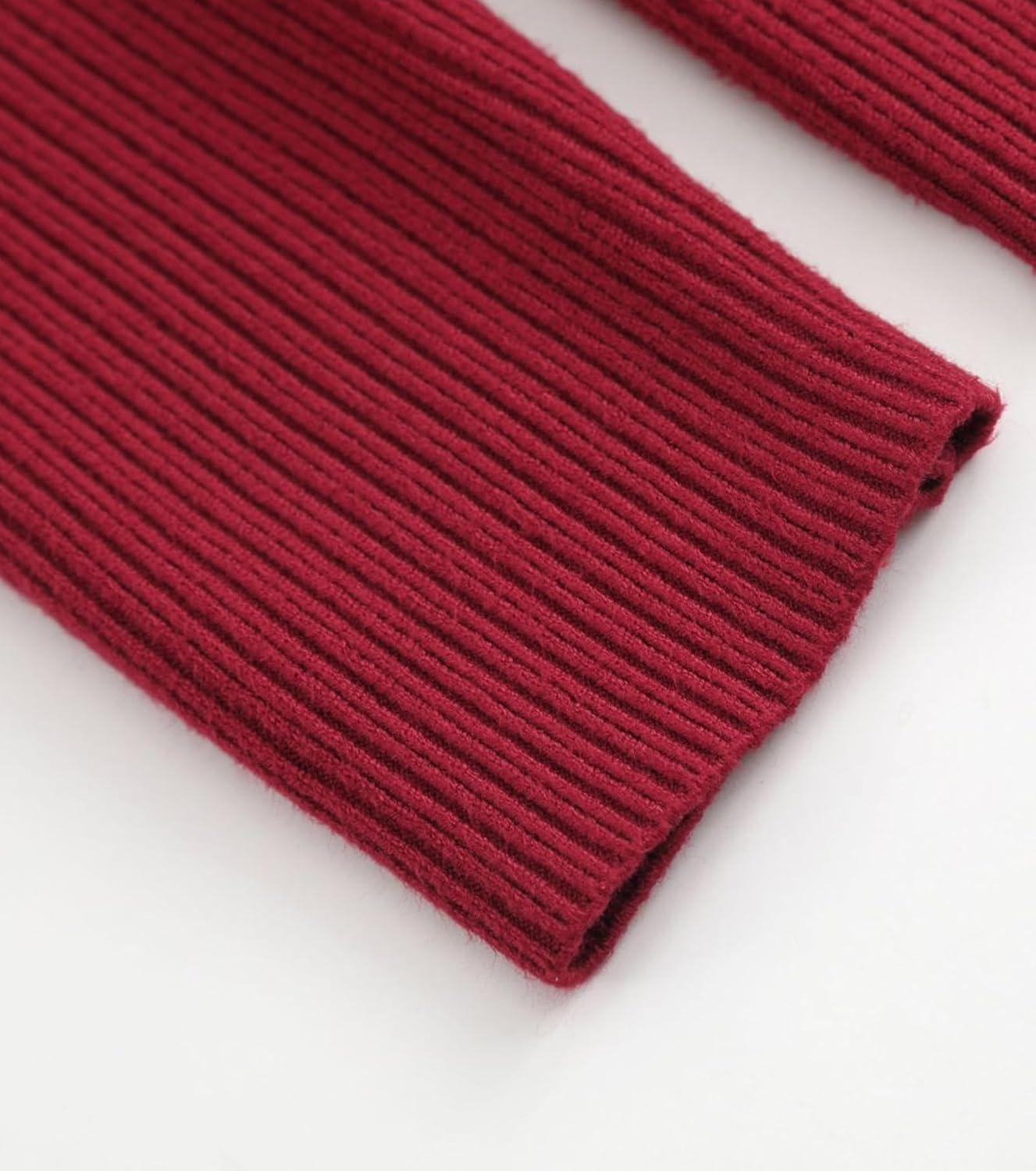 Ckikiou Casual Soft Knitted Mock Neck Sweater for Women Fall Winter Raglan Sleeve Ribbed Pullover Top - Image 4