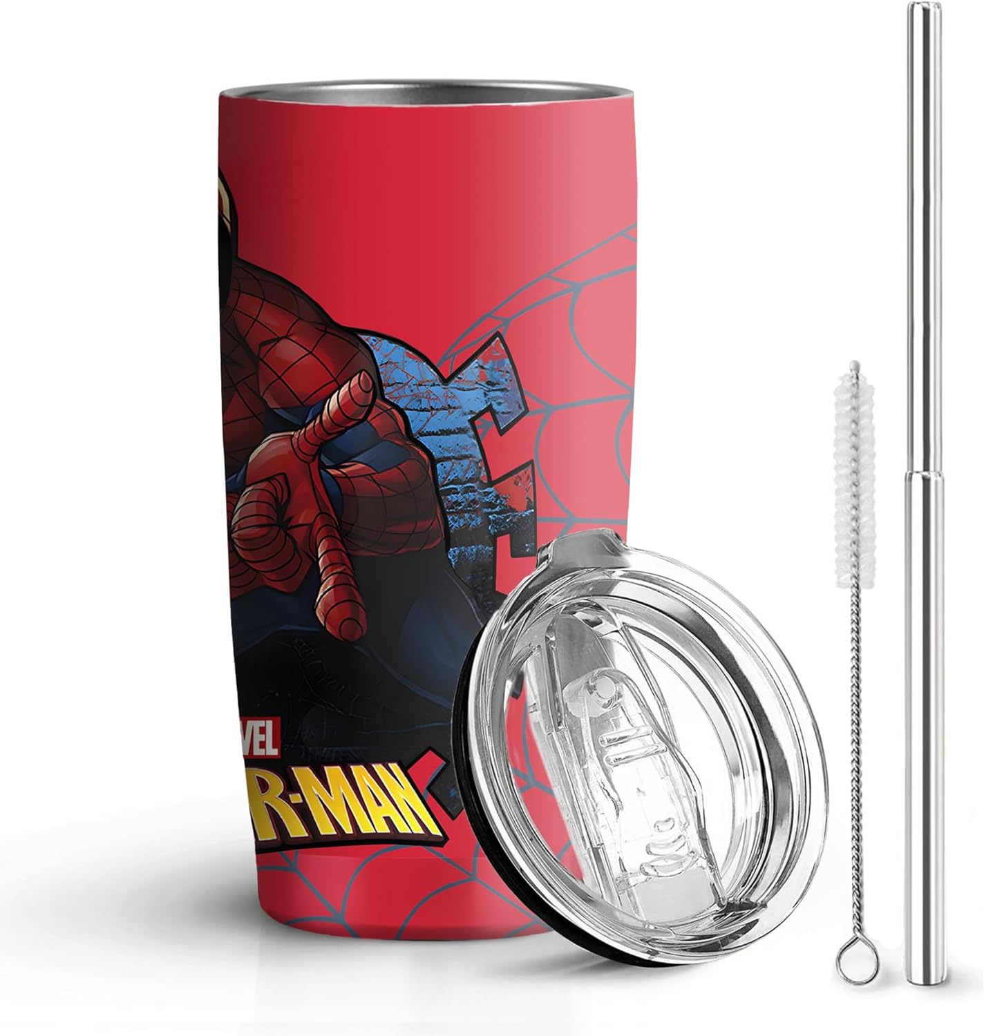 20 Oz Stainless Steel Tumbler Leak Proof Tumbler with Straw and Lid, Travel Coffee Mug for Home Outdoor, Thermal Cups for Hot and Cold Drinks