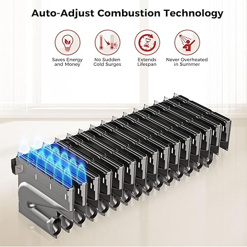 Vista 17 de CAMPLUX Climatech 7 Calentador de agua sin tanque de propano 3.6 GPM hasta 4 GPM, 85,300 BTU residencial compacto bajo demanda calentadores de agua