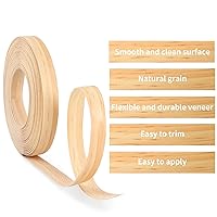 Vista 4 de Skelang Ribete de Borde de Pino, Tira de Madera Preencolada de 3/4" X 50', Cinta de Ribete de Veneer para Planchar para Gabinete, Mesa, Puerta
