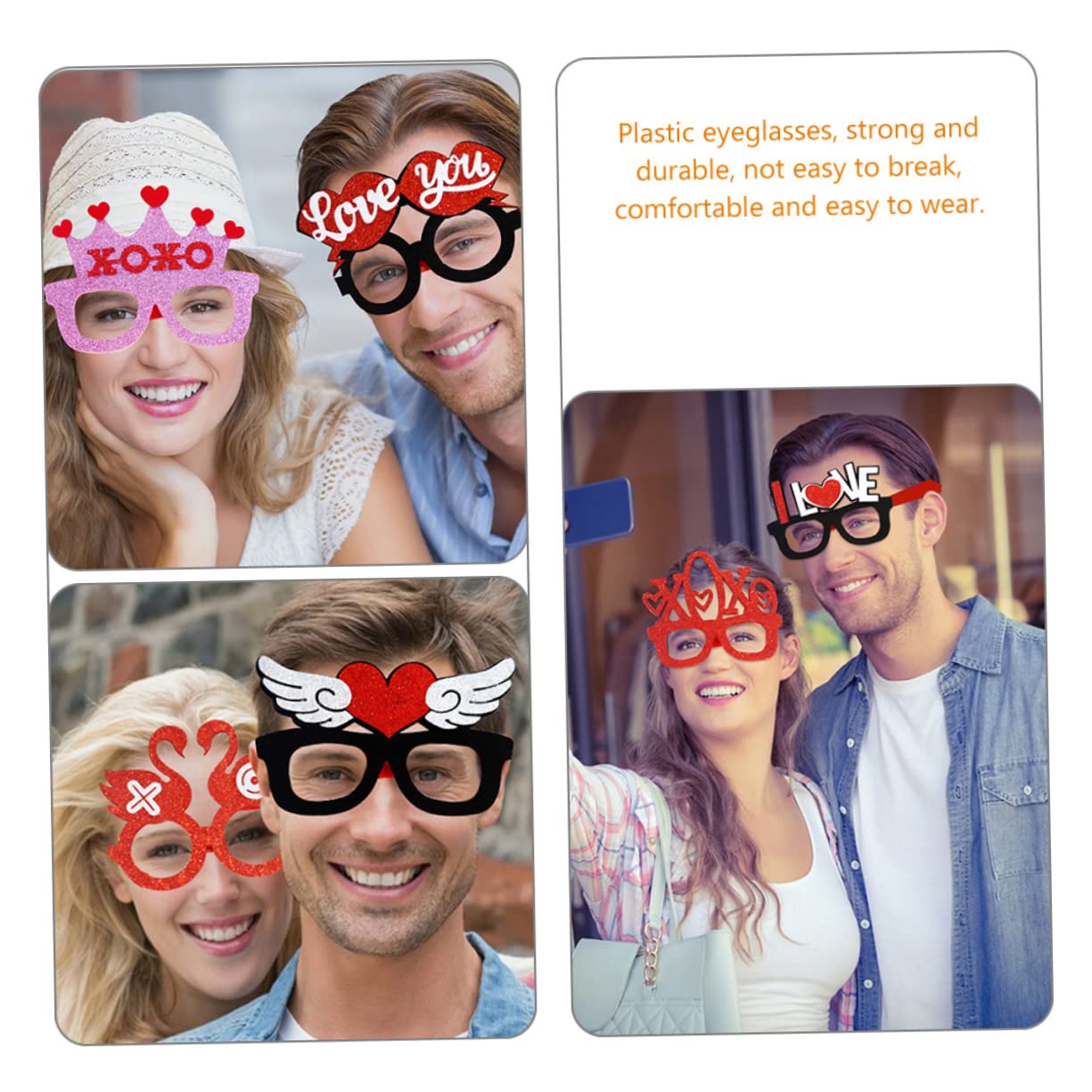 Alipis 18stücke Teiliges Set Valentinstag Herzbrillen Lustige Partybrillen Als Fotorequisiten Für Hochzeiten Und Besondere Anlässe Für Romantische Und Kreative Posen