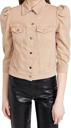 Ada Denim Jacket, Camel, Tan 