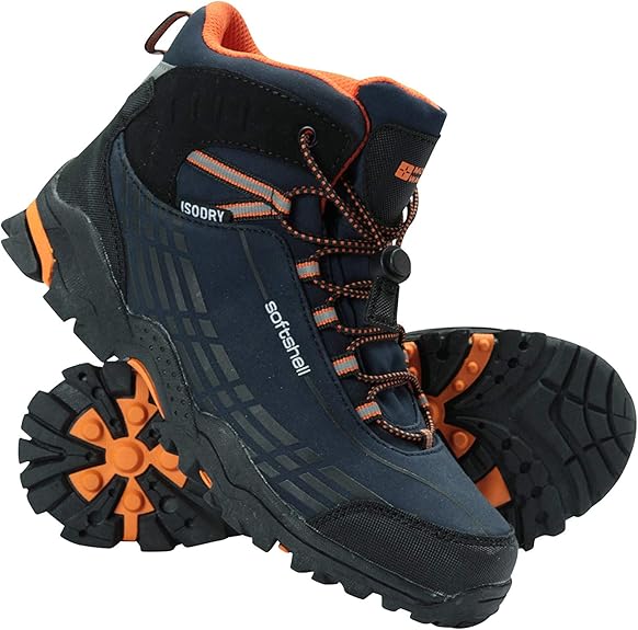 Mountain Warehouse Softshell Kids Hiking Boots Lightweight Petrol