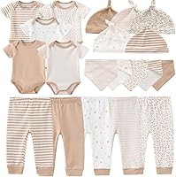Vista 1 de Kiddiezoom Conjunto de ropa para bebé recién nacido, niña, niño, conjunto de pañuelos, conjunto de regalo, conjunto de canastilla de 0 a 3 meses