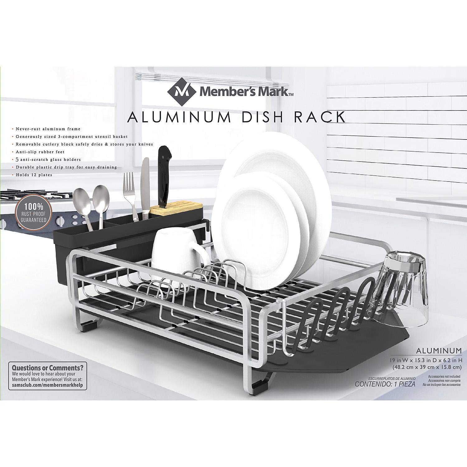 Member's Mark Aluminum Dish Rack – Novelty Shop