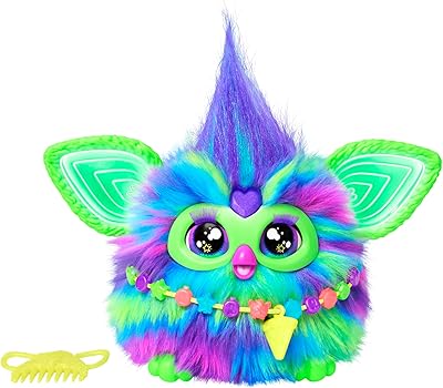 Furby Hasbro Galaxy Peluche Elettronico per Bambini e Bambine dai 6 Anni in Su, Peluche con Luci, Suoni e 5 Modalità Vocali, Collezionabile Multicolore