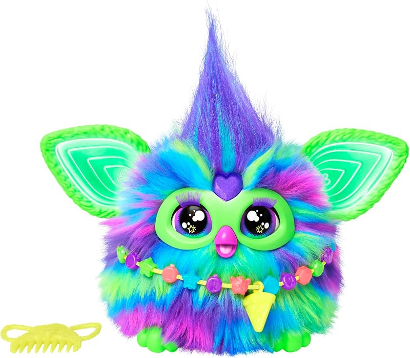 Furby Galaxy Edition, Glow in The Dark, 15 Fashion Accessories, Interactive Plush Toys for 6 Year Old Girls & Boys & Up, Voice Activated Animatronic (Amazon Exclusive)