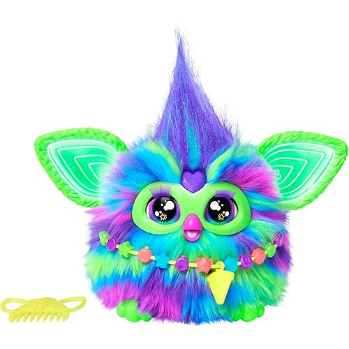 Furby Galaxy Edition, Glow in The Dark, 15 Fashion Accessories, Interactive Plush Toys for 6 Year Old Girls & Boys & Up, Voice Activated Animatronic (Amazon Exclusive)