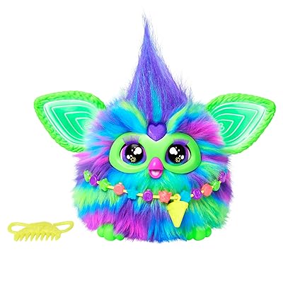 Furby Galaxy Edition, Glow in The Dark, 15 Fashion Accessories, Interactive Plush Toys for 6 Year Old Girls & Boys & Up, Voice Activated Animatronic (Amazon Exclusive)