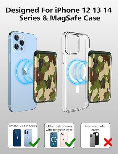 Miniatura 60 de Soporte magnético para tarjetas con MagSafe para iPhone 15 Pro Max/15 Pro/15 Plus/15 Plus, para iPhone 14 Pro Max/14 Plus/14 Pro/14, para iPhone 13