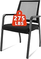 Vista 18 de Sillones ergonómicos de malla con asiento grueso de tela tapizada, silla de invitados con base transpirable y soporte lumbar para escuela, iglesia