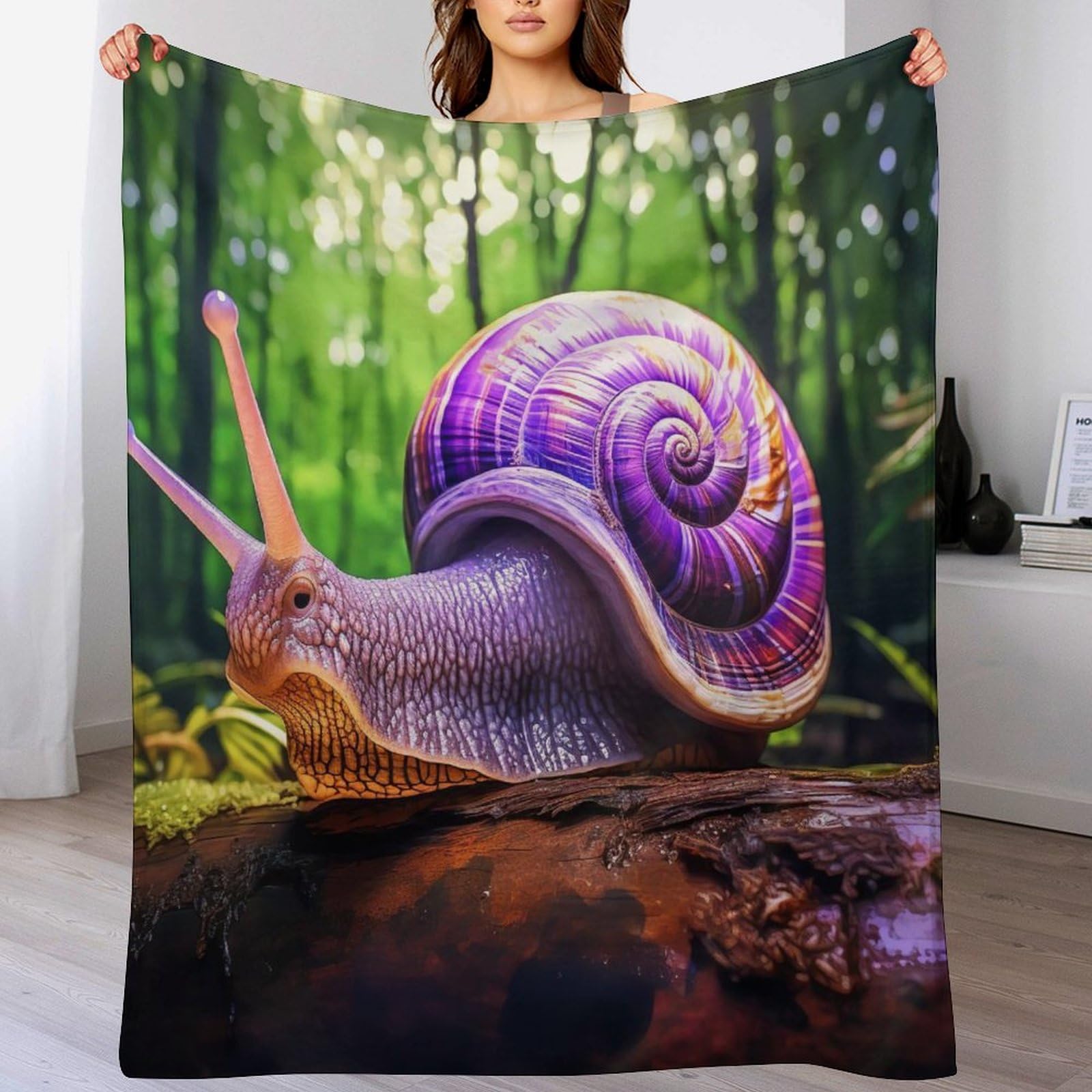 Couverture polaire escargots douce et chaude, un nid de flanelle pour des nuits sereines
