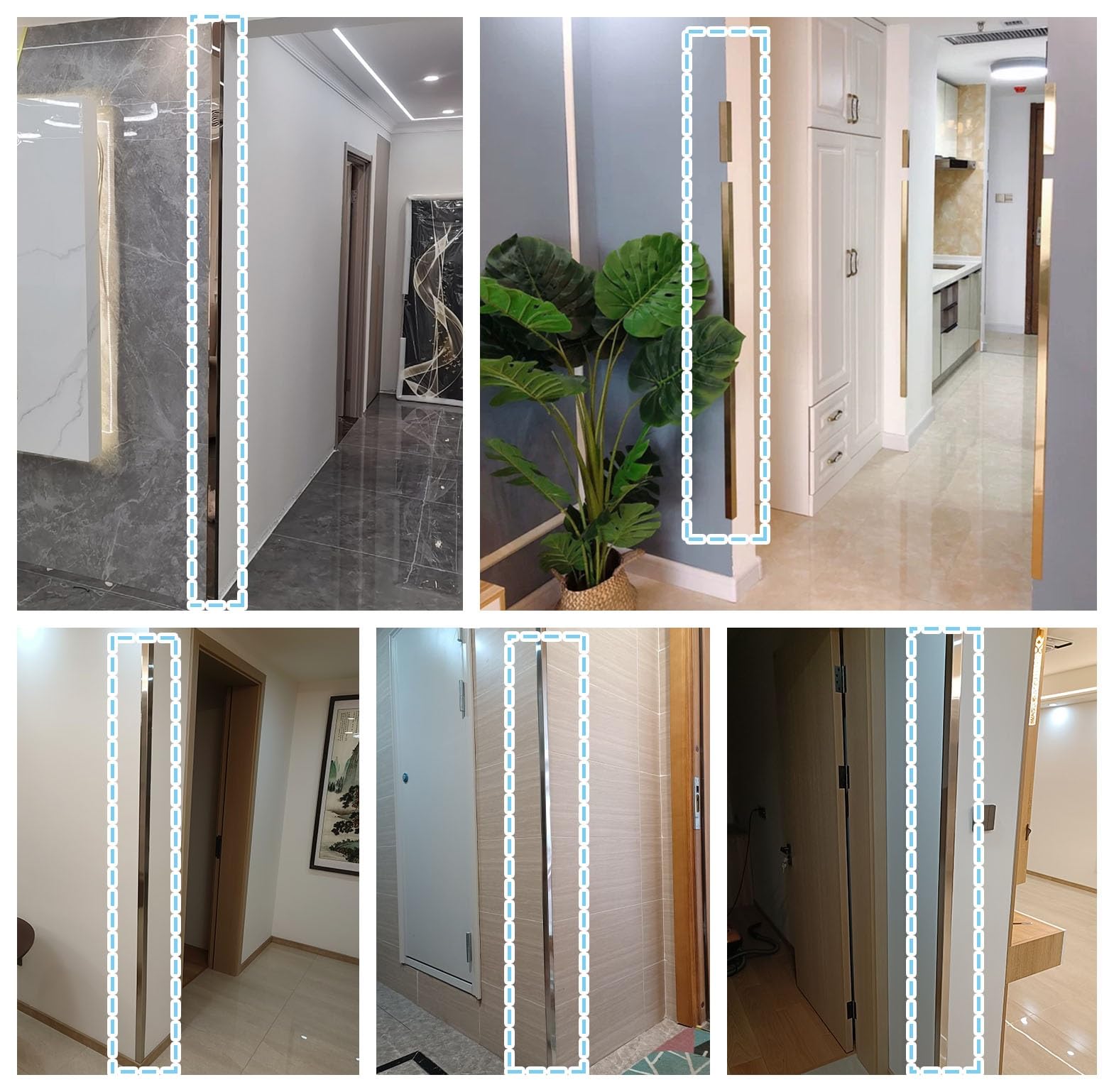 Paraspigoli Muro Angolare Copriangoli Protezione Per Angoli Da Parete Autoadesiva In Acciaio Inox, 1 2 4 Pezzi, Modanature Per Angoli In Carta Da Parati Argentata/strisce Paraurti Decorative Verniciab