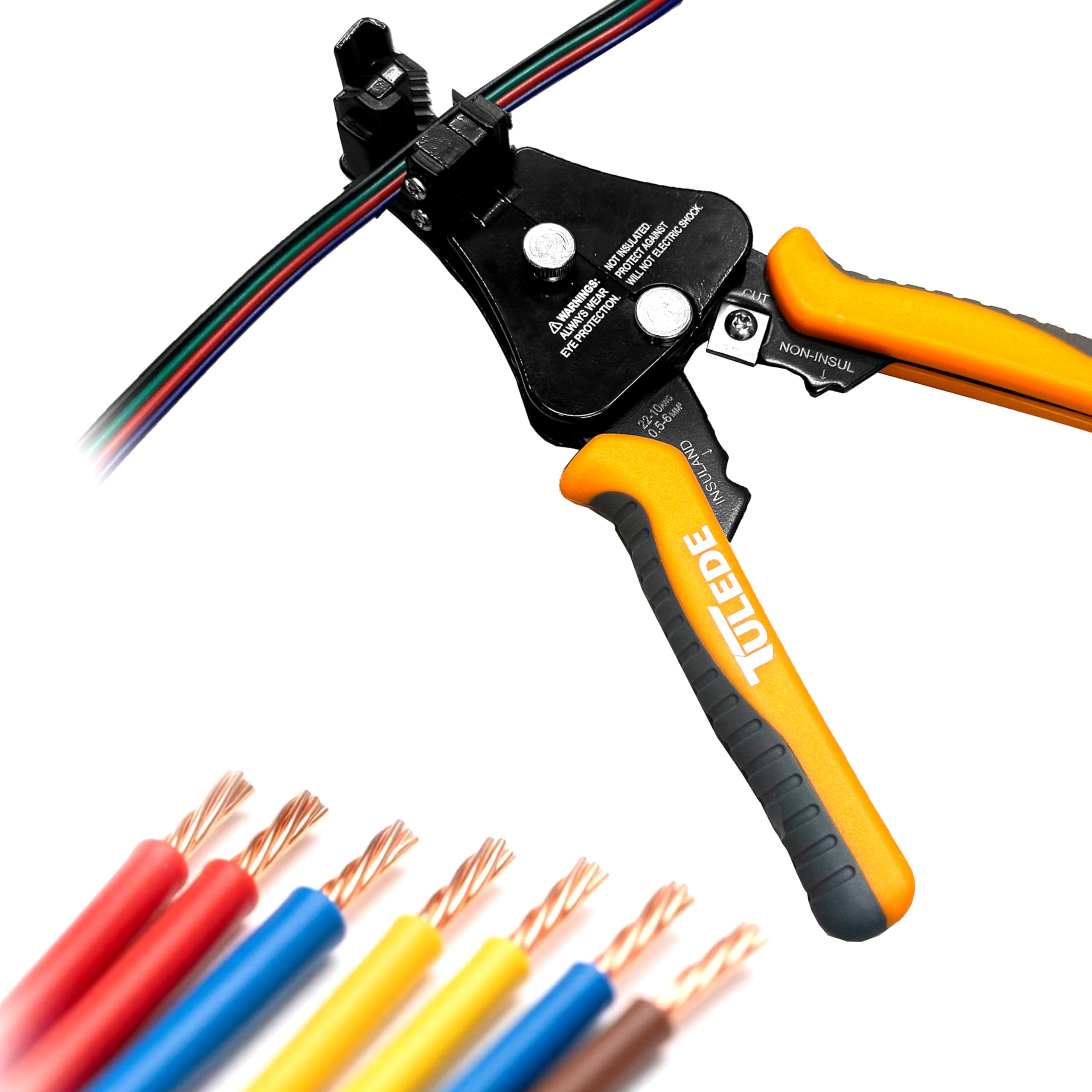 Automatic Wire Stripper, 3 in 1 Stripper/Cutter/Crimping Heavy Duty Multi-Function Wire Strippers Tool for 8-18 AWG Electrical Wire, 7 Inch