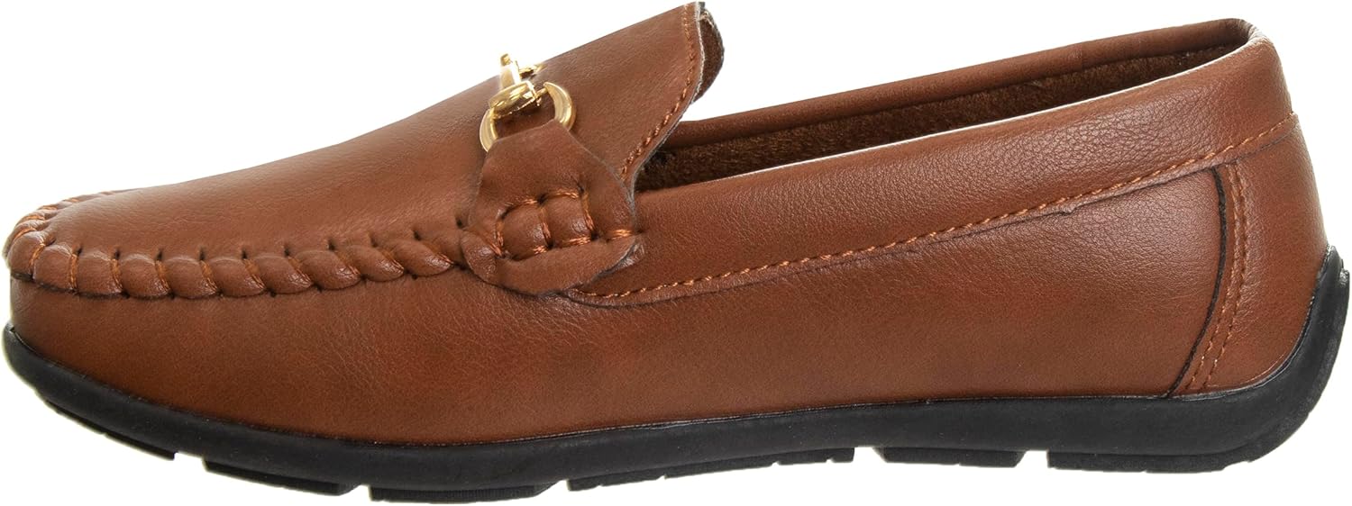 Josmo Boys Moccasin Driving Loafers - Casual Dress Penny Slip On Boat Shoes (Toddlers - Little Kids - Big Kids) - Image 2
