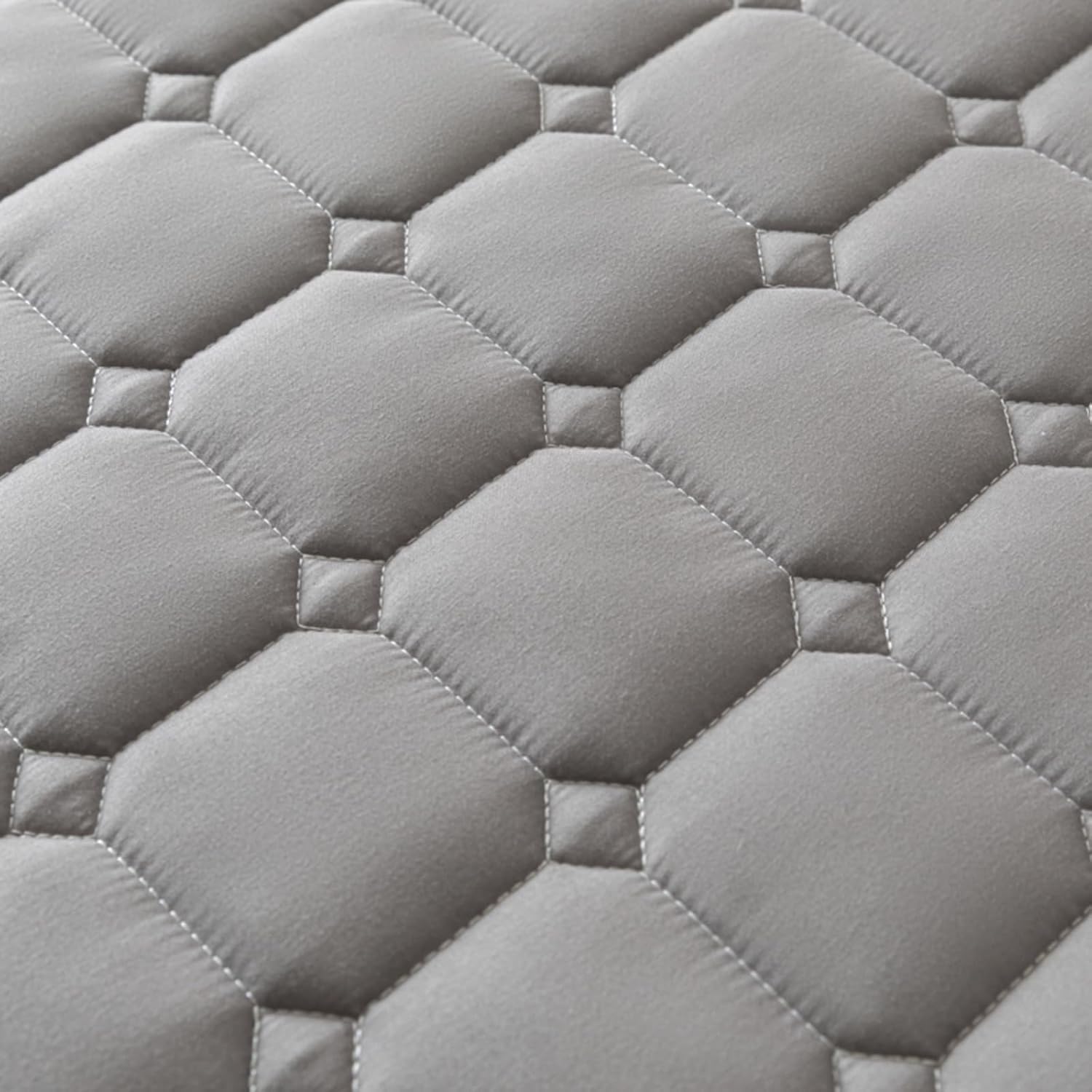 Housse de Matelas avec Fermeture éclair, Protège-Matelas Respirant Lavable Matelas Integral Matelassé Drap-Housses(Gris,80x200x12cm)