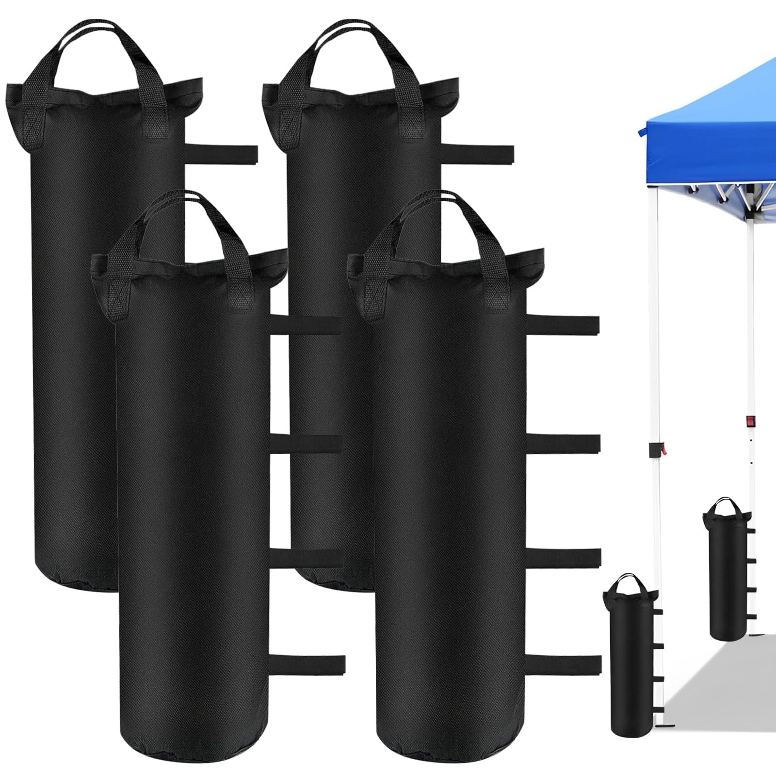 Sacchi di Sabbia per Gazebo Set da 4, Pesi per Gazebo in Oxford 800D, Zavorre per Tendone da Giardino, Spiaggia e Campeggio - Stabilizzatori per Ombrelloni e Tende